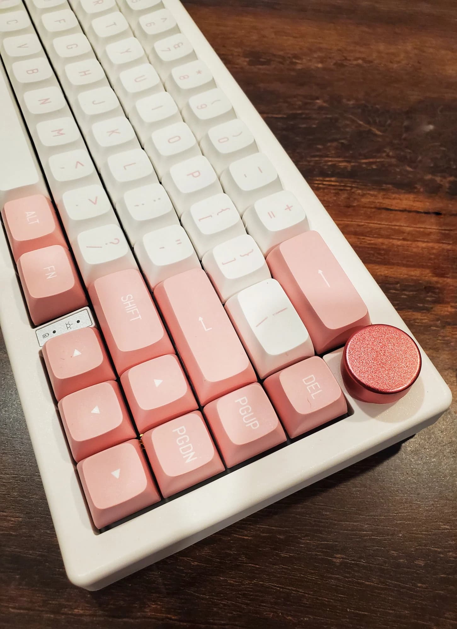 GMK67 Pink and White - View 1